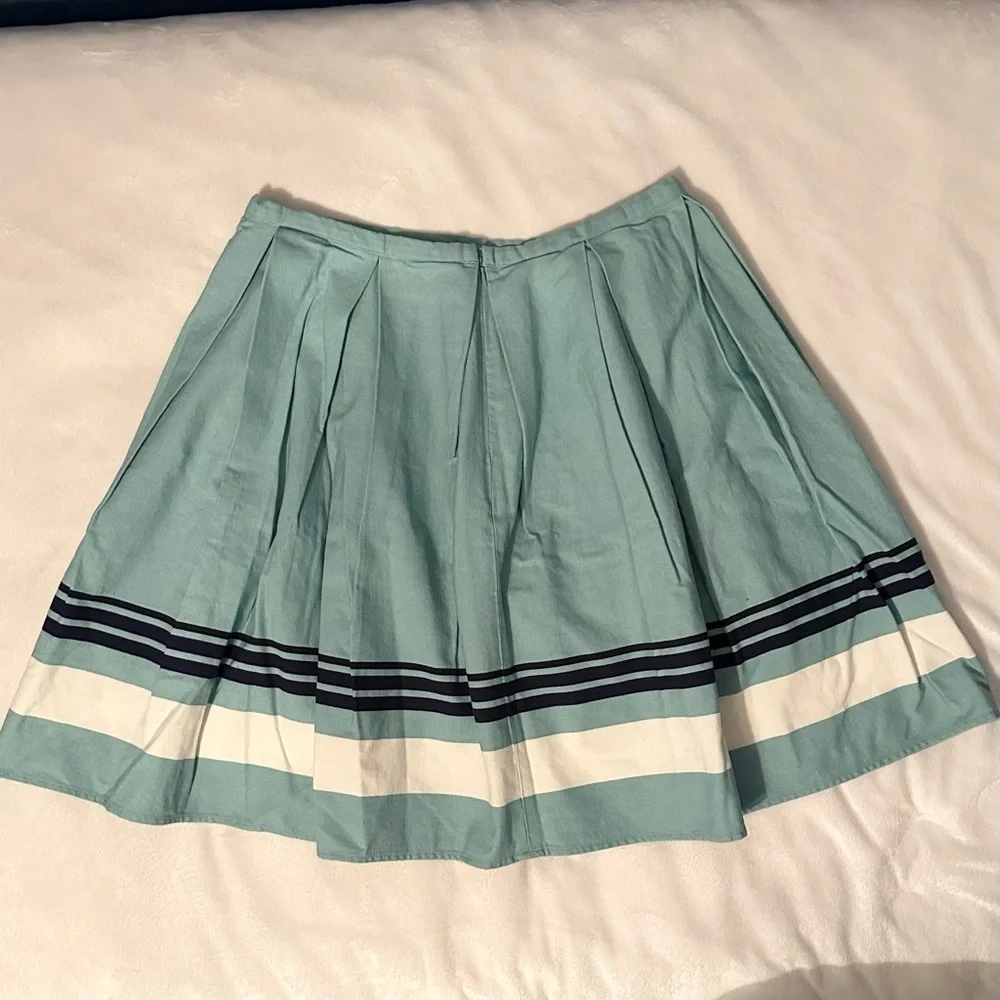 Jason Wu Target 20th Anniversary Collection Pleated Cotton Full Skirt 14 blue